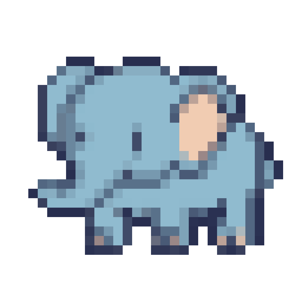 HituziANDO's tweet photo. 本日のドット絵
「かわいい象」
#ドット絵 https://t.co/qrG0EaZbKF