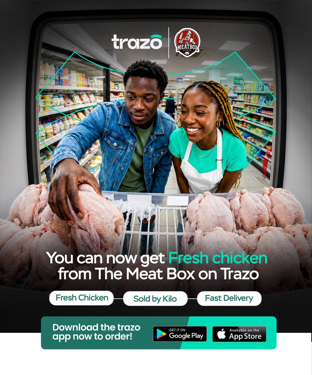 UseTrazo's tweet photo. Your chicken supply will never remain the same again, because The Meat Box is now on Trazo, ready to deliver fresh chicken to your doorstep, fast. 👌 https://t.co/b9Oouci9Ie