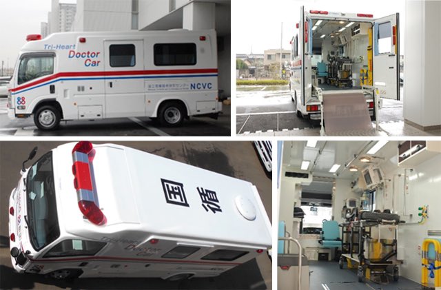 NCVC_CCU's tweet photo. 【ドクターカー】
国循には、高性能なドクターカーが配備されています。

🚑「動く診療室」
🚑 複数のMCSも搭載可能な広さ
🚑 最大290kgまで対応可能な昇降リフト
🚑 振動を軽減するエアーサスペンション
🚑 モニター・除細動器・人工呼吸器を搭載

特に遠方への重症患者送迎に大活躍しています🚑 https://t.co/bqyGdtzePd