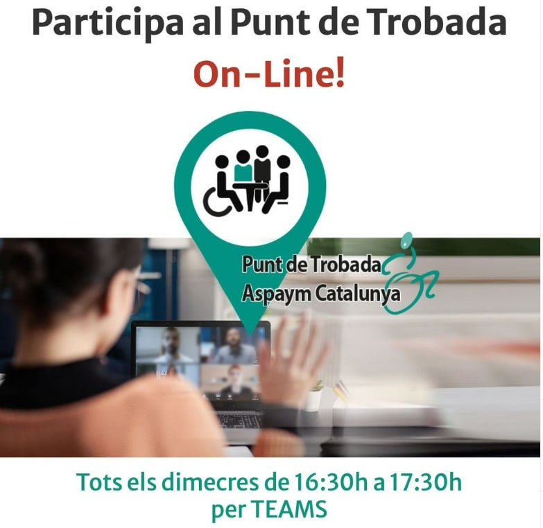 AspaymCat's tweet photo. Us esperem avui al Punt de Trobada On-Line d'Aspaym Catalunya de 16h a 17h!

Si voleu participar:

---------------

Os esperamos hoy en el Punt de Trobada de Aspaym Catalunya de 16h a 17h!

Si queréis participar:

https://t.co/dQxA8KAxoJ https://t.co/hiBqnsrHvb