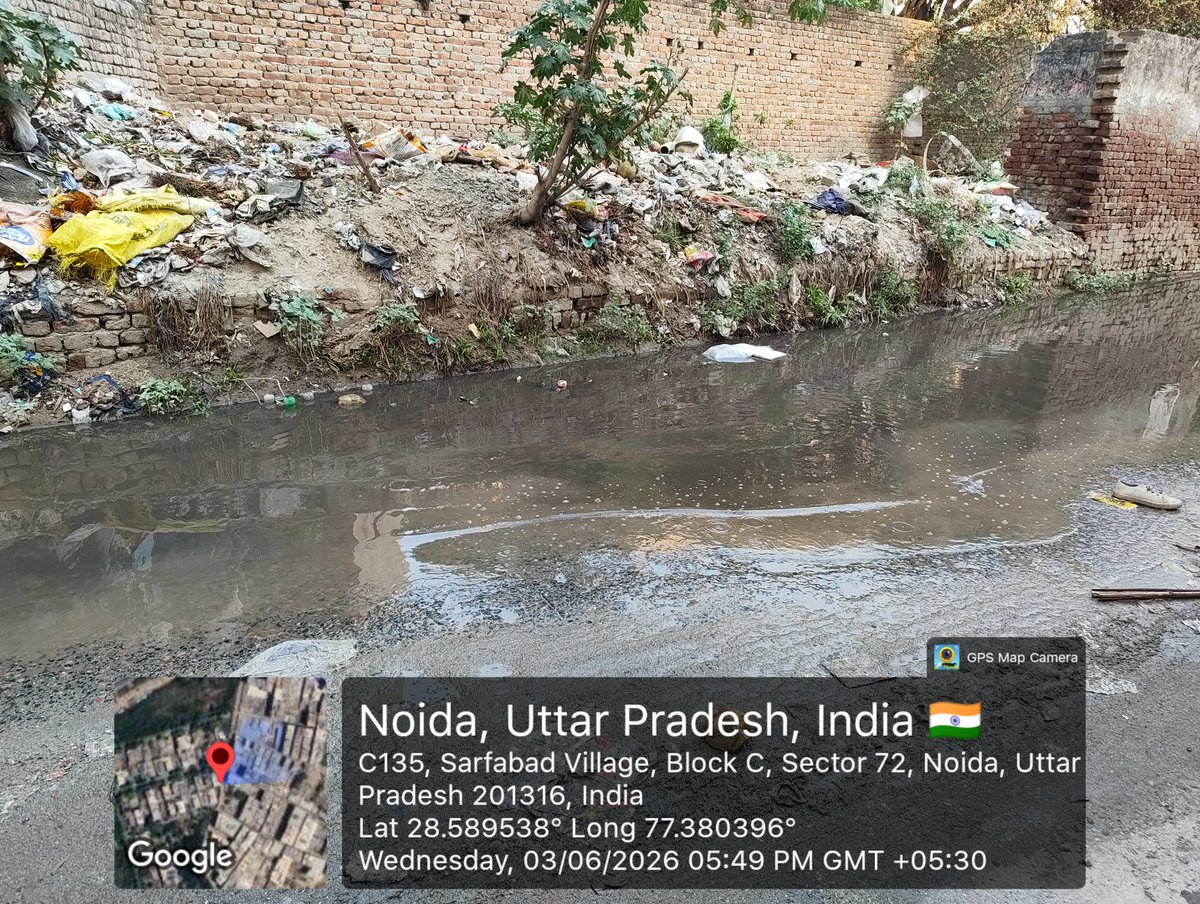abhi12ranjan1's tweet photo. Dear Noida Authority,
A large amount of garbage has accumulated in the main lane of our locality and the drain has been blocked for the last 3 days causing severe waterlogging. This is creating unhygienic conditions and increasing the risk of disease
Kindly take necessary action https://t.co/XjFwkVCUZ1
