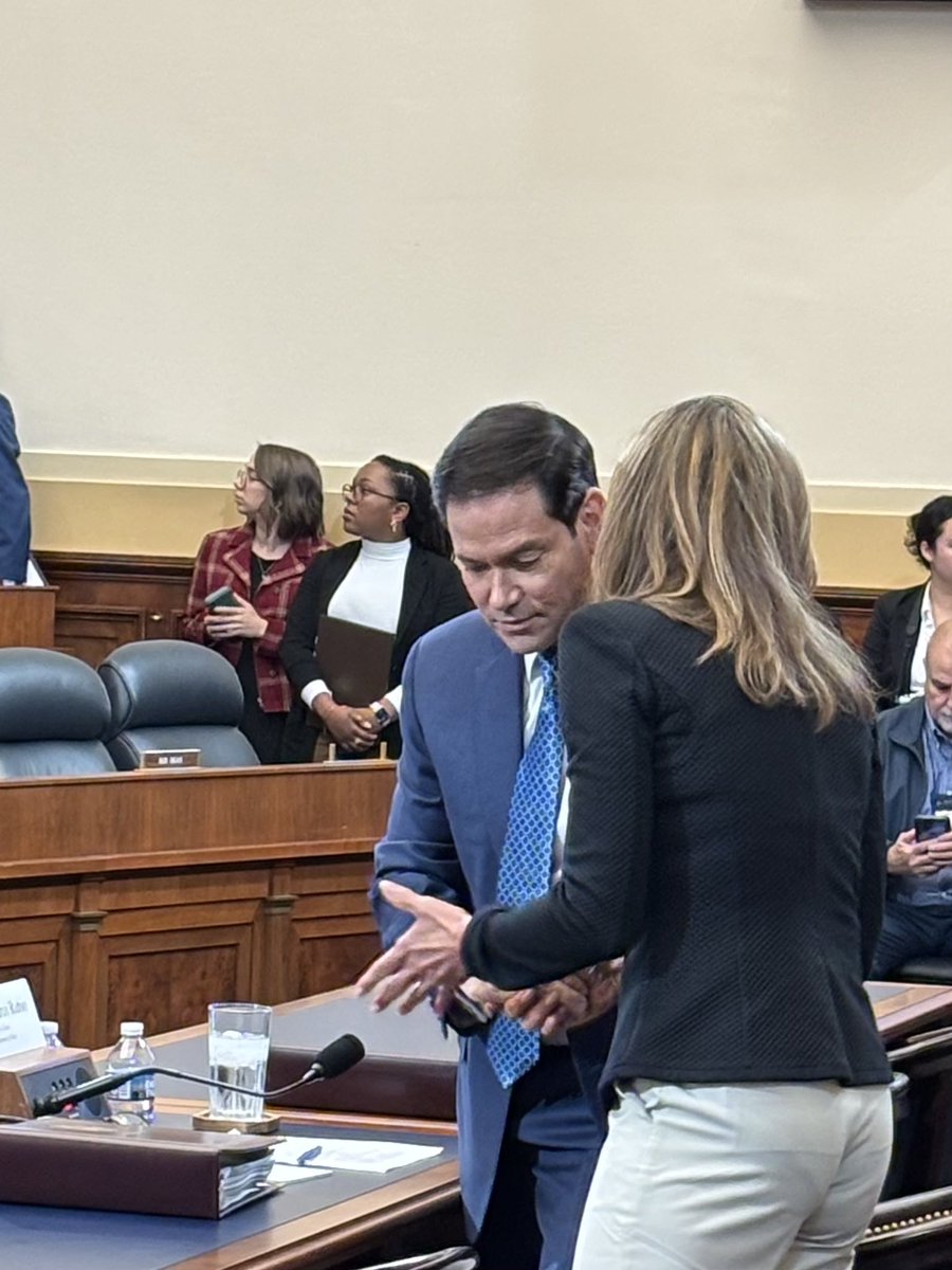 RepMariaSalazar's tweet photo. At today’s House Foreign Affairs Committee hearing with @SecRubio 

A lot at stake for our hemisphere, and for those fighting for freedom in Cuba, Venezuela, Colombia and beyond. https://t.co/5UQvhzRKUq