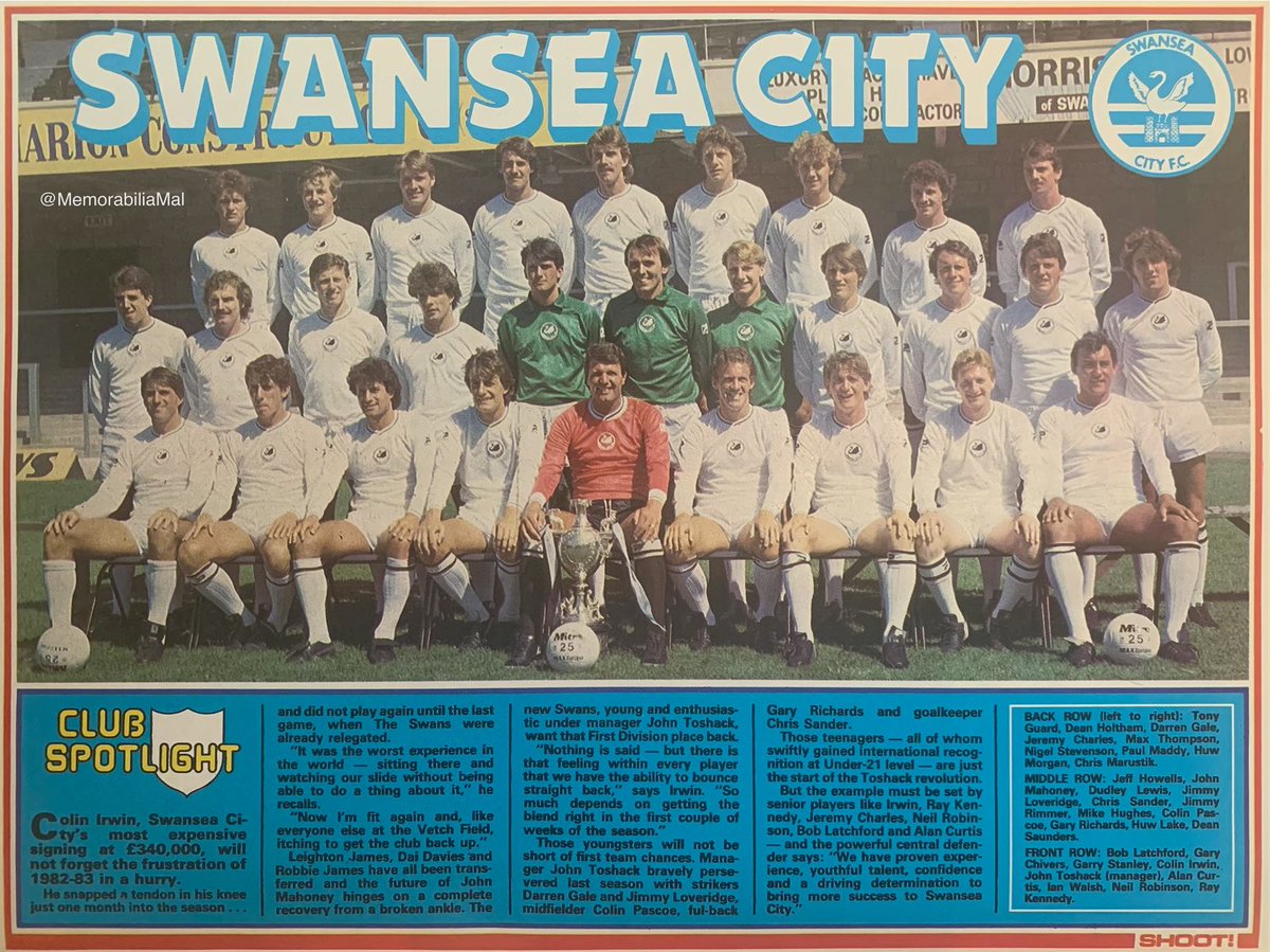 MemorabiliaMal's tweet photo. Swansea City #Swans
Shoot magazine 17/9/83 https://t.co/wNM1UOd5TU
