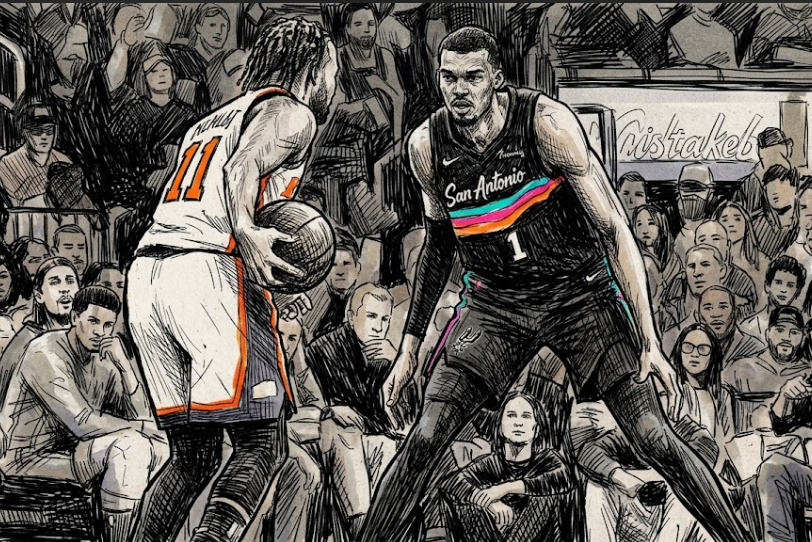 Invaderbader1's tweet photo. KNICKS VS SPURS GAME 1!!! #NBA https://t.co/nMMnqdHTUt