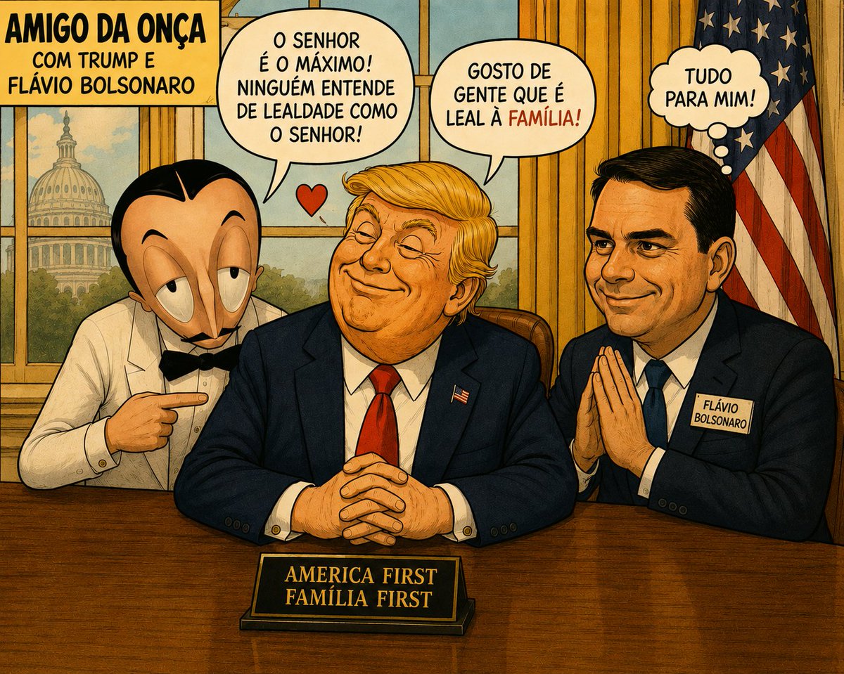 GenPauloChagas's tweet photo. O Amigo da Onça, criação de Péricles de Andrade, é a personificação do falso amigo: aquele sujeito que aparenta cordialidade, mas que, na primeira oportunidade, cria um constrangimento ou empurra o "friend to an embarrassing situation".
Seria ele uma inspiração para Donald Trump? https://t.co/OXxa17CLth