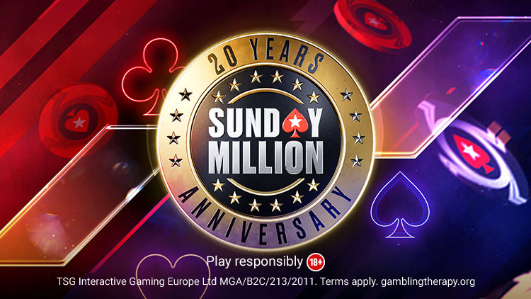 PokerStarsBlog's tweet photo. ICYMI: The enormous Sunday Million Anniversary 20 is coming… Save the dates!

👉https://t.co/3k6FnejW0a https://t.co/lok8eQM0za