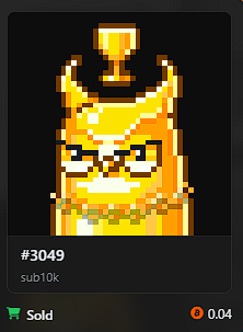 _genk__'s tweet photo. inscription #3049 was sold for 0.04 BTC. 

this ordinal belongs to the sub-10k collection @ordinalbirds.

supply: 100
inscription range: 2,726 to 5,099

as long as collectors keep collecting, we'll be fine. https://t.co/WWA4vIMOb4