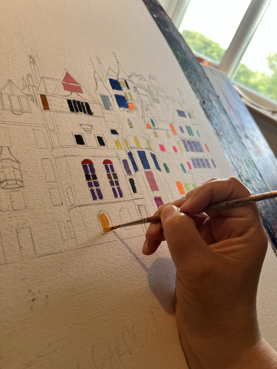 InkyplotsArt's tweet photo. Game Time.
Little by little.
Pretending to know what I’m doing again.
Edinburgh Skyline in progress.
I’ll try show the journey, stops, starts & everything arty in between.
🏴🎨
#ramsaygarden #wip #scotland #arttherapy #goldenpaints https://t.co/m5QDUTaIxO