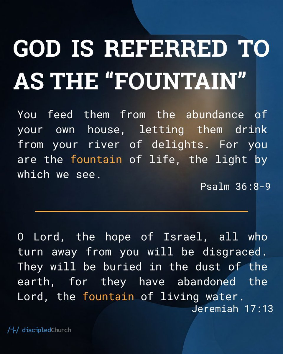 DiscipledChurch's tweet photo. There's a thirst that no amount of success, relationships, or comfort can ever fully quench. And in John 4, Jesus gives us the answer: He is the Living Water. The only One who satisfies completely. Swipe through and let these scriptures speak to wherever you are today. https://t.co/f3gwb5EG2m
