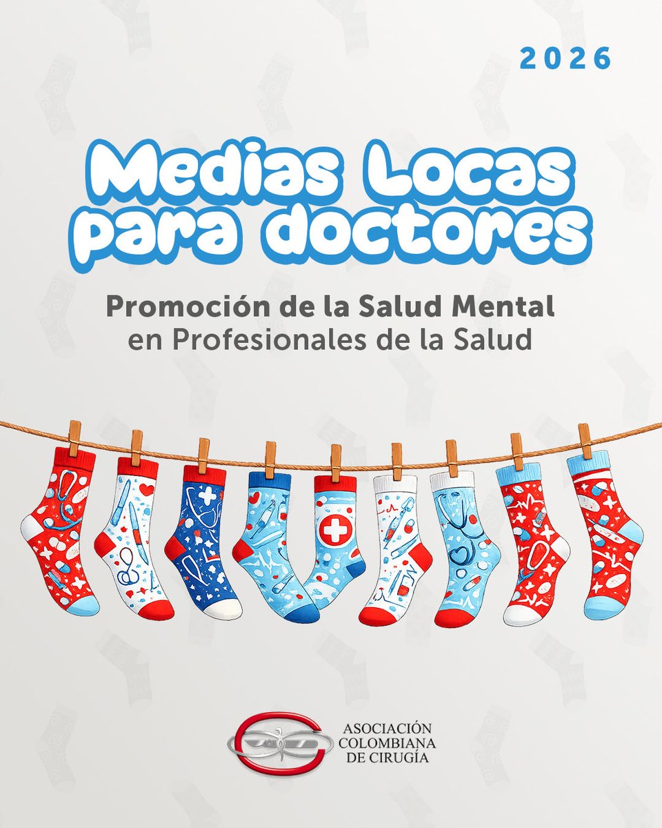 ascolcirugia's tweet photo. 💙 Este 5 de junio celebremos juntos el Día de las Medias Locas.
🔗 https://t.co/D3x7nTI8y9
🧦 Comparte tus fotografías y cuéntanos cómo viviste esta jornada junto a tus compañeros utilizando el #CrazySocks4Docs #MediasLocasAcc #MentalHealth
#AsociaciónColombianaDeCirugía https://t.co/7fLPQfK9VB