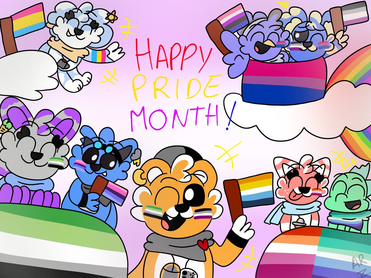 AARandomMM's tweet photo. Random Critters wish you a Happy Pride Month!!!๐
Remember to be happy just as you are, and always be proud of it!!! ๐งก๐๐ค๐ฉต๐
#RandomCritters #SmilingCritters #SmilingCrittersOC #PrideMonth https://t.co/43vnypDYYz