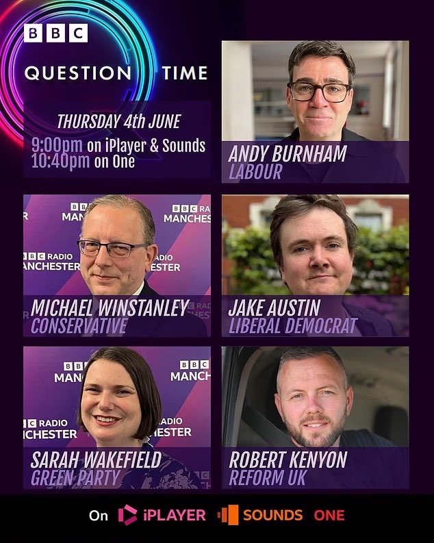 CllrScottC's tweet photo. This is what the establishment look like.

Meanwhile, Restore Britain’s candidate, Rebecca Shepherd, who hasn’t been invited to appear on QT, is out campaigning across Makerfield, putting the hours in and meeting residents. https://t.co/ya7XyUYw4j