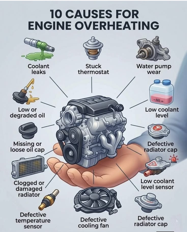 _learnskills's tweet photo. 12 Causes of Engine Overheating https://t.co/SBCLAwaiiR