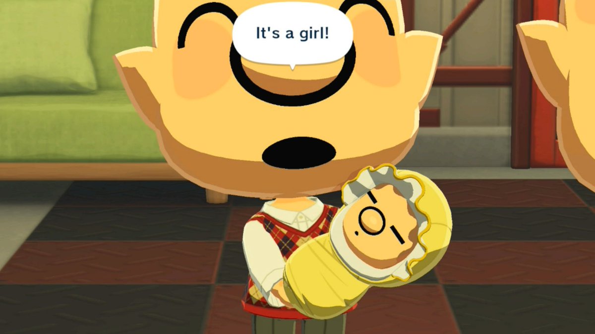 mellowodyssey's tweet photo. She's literally a carbon copy of Olimar down to her mannerism, the only thing that she got from Louie is that she's blonde and glares at people???

Also the fact that she's under Hocotate Frieght, so she's like.. company asset? Born to work 💔 (cave diving with dads) https://t.co/9Z9iymCPMt