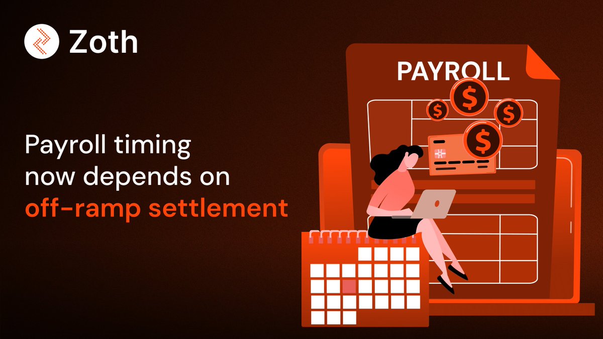 zothdotio's tweet photo. As of June 1, under the UAE's updated Wage Protection System, private-sector salaries for the previous month are due on the 1st. The old buffer, pay any time before the 15th is gone. Miss the date and penalties escalate automatically: fines, then work-permit suspensions. Outsourcing payroll doesn't move the liability; it stays with you.

For most companies, that's an HR-calendar problem. If your treasury sits in stablecoins, it's something sharper because now your off-ramp is on the critical path to payroll.

That's primarily a settlement problem, and it's exactly what Zoth's VARA-licensed partner network is built to solve: stablecoin reserves into AED, settled the same day, documented for your books, at under 0.2%. 

The off-ramp stops being a monthly gamble and becomes a fixed step you schedule against the same rail handling your cross-border payments and global money movement, so predictability doesn't cost you runway.

Payroll just lost its buffer. The teams that treat their off-ramp as infrastructure rather than a month-end scramble are the ones who stop thinking about it at all.