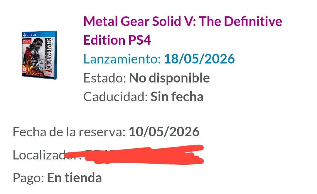 VectorCL's tweet photo. @VideojuegosGAME hola, de esto se sabe algo? Segun pone ahi salió hace 2 semanas https://t.co/LruIx5el60