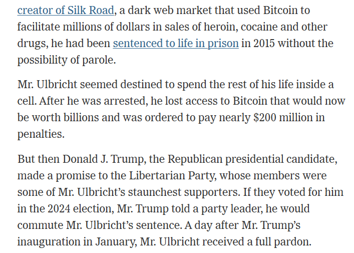 JustFunStuff53's tweet photo. @GOP__Ls Ulbricht is the kind of corrupt scum that #Trump pardons.  If you vote for, contribute to kiss his ring...You too can be pardoned by Trump. 
Trump does not care about anyone, anything...but money.  Immoral, Corrupt &amp; Stupid MAGA
https://t.co/4lMqNqhT2c https://t.co/yRenVPUaaj