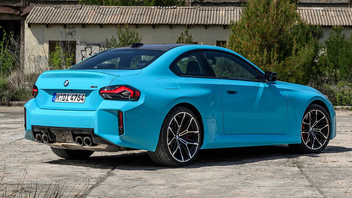 carwowuk's tweet photo. REVEALED: BMW M2 with M xDrive!

BMW has updated their M2 with a HUGE update for 2026, so what’s actually changed? 👀

🏎️ 0-62mph in 3.7 seconds! (0.3 seconds faster than the RWD model)
🛞 M xDrive all-wheel drive available for the first time on an M2!
🎨 BMW Individual Borusan Turkish Blue paint!
💰 Starts at £74,255!

Would you rather take one of these over the standard rear-wheel drive M2? 👀