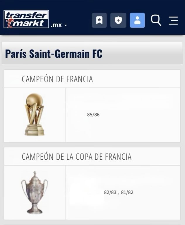 DenkUber71's tweet photo. Il PSG ha vinto 60 titoli.
Questo il suo palmarés quando eravamo ragazzini.
Un mio amico mezzo franzoso ai tornei di subbuteo prendeva il Cagliari perchè il PSG non si trovava.
Ricordo che lo perculavo dando l’accento sardo ai giocatori francesi.
22 anni di lavaggio del cervello. https://t.co/Njc008IdU0