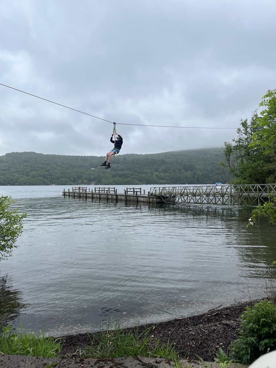 AshdenePrimary's tweet photo. A break in the rain for some Ziplining https://t.co/c5RlJgrDU3