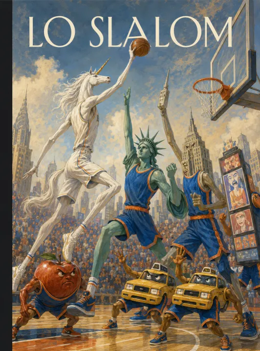 LoSlalom's tweet photo. La copertina di oggi dedicata alle finali NBA. Wembanyama e i Knicks, un Unicorno contro una città. 👉https://t.co/1Wc8eV71TY https://t.co/pC6FMy0HDd