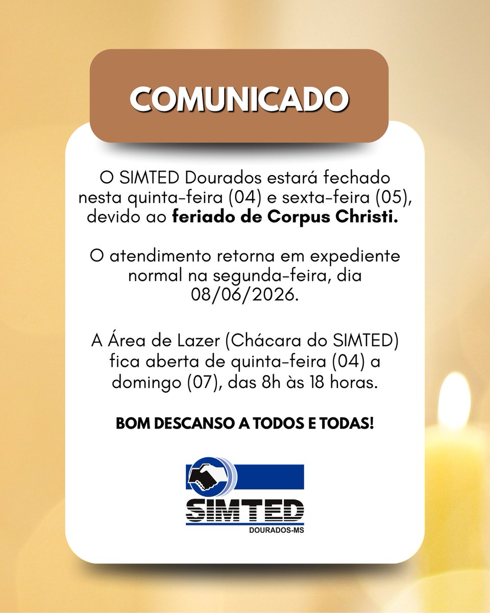simteddourados's tweet photo. Bom feriado a todos e todas! https://t.co/63tNsL8ktd