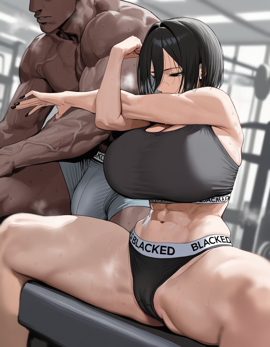 Kuraedon's tweet photo. Mikasa doing stretches https://t.co/QAMpqDJjOk