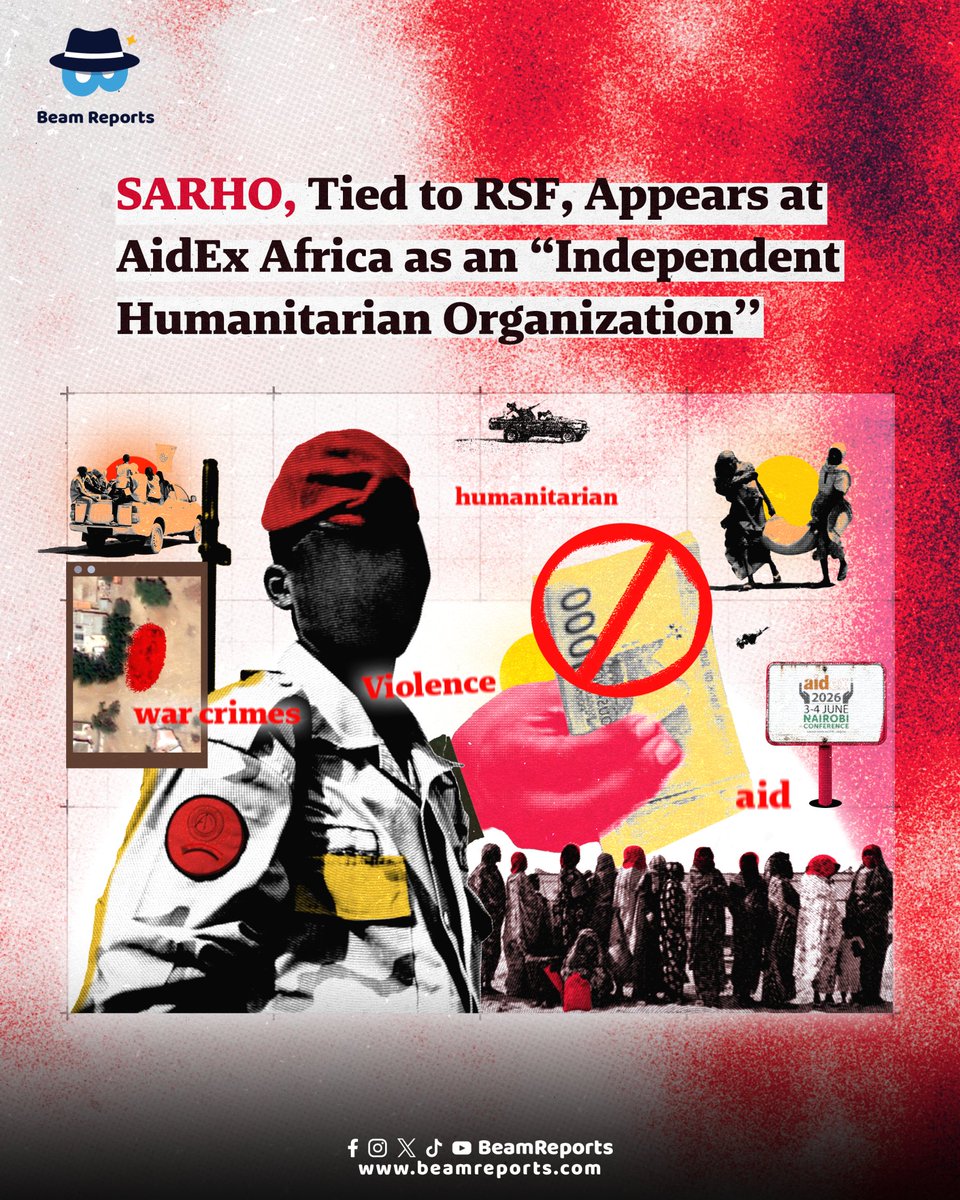 BeamReports's tweet photo. The Sudanese Humanitarian Relief and Operations Agency (SARHO), a body established by the Rapid Support Forces (RSF), is participating in the AidEx Africa humanitarian conference in Nairobi under the description of an independent humanitarian organization.

Responding to questions from Beam Reports, AidEx CEO Nicholas Rutherford defended SARHO's participation, saying that improving humanitarian outcomes may sometimes require engagement with actors "whose presence or participation is considered controversial."

Read the full report:
https://t.co/0wLS8xDhrb

#Sudan #SudanWar #RSF #SARHO #AidExAfrica #HumanitarianAid #Nairobi #ConflictReporting #Journalism #BeamReports #SudanCrisis