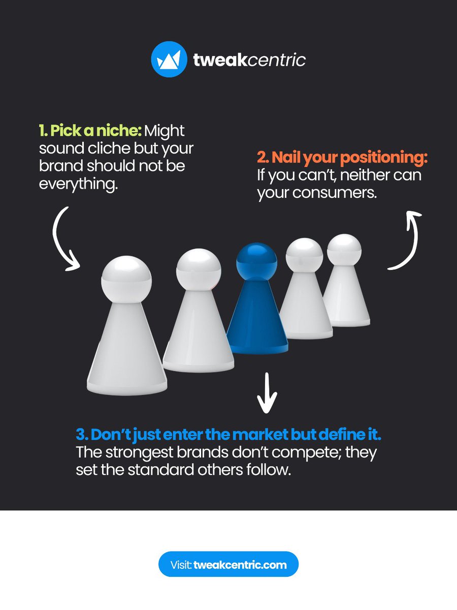TweakCentric's tweet photo. Being "everything to everyone" is the fastest way to become a commodity. In 2026, the market rewards specialists.

Is your brand clearly defined, or are you just blending in? Let’s find your advantage.

#TweakCentric #BrandPositioning #MarketAuthority https://t.co/Tqc0SD9qcB