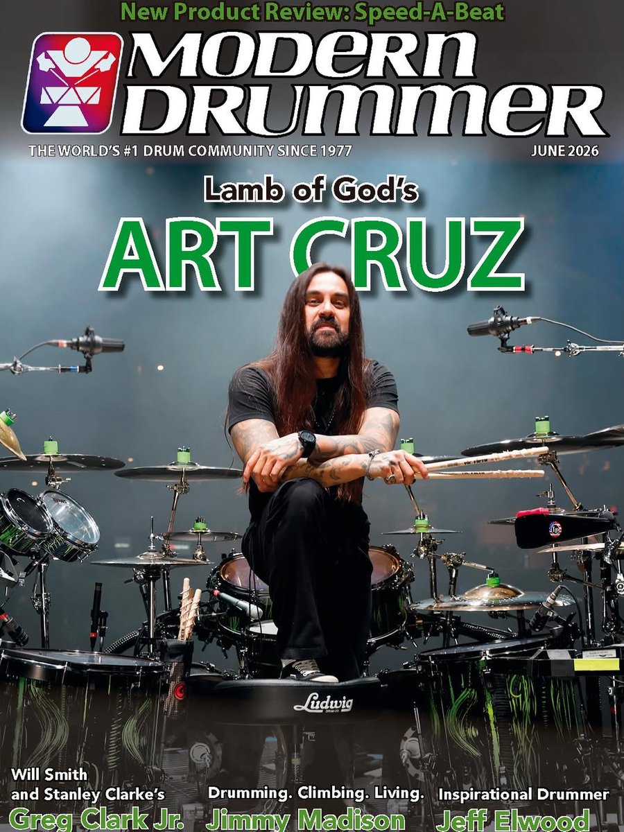 lambofgod's tweet photo. The new issue of @modern_drummer featuring Art Cruz on the cover is available now. Pick up a copy and read the full feature at https://t.co/tNdWaorr72 https://t.co/0yeYYZR5Wh