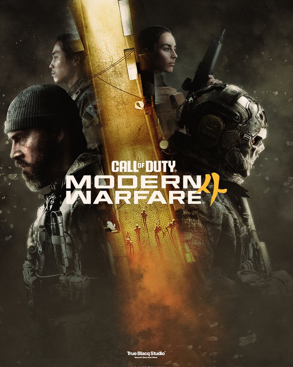 trueblacqstudio's tweet photo. This one hit different 🎮🎨 COD MW4 poster design from scratch — full video out on YouTube! https://t.co/REVOeohncj