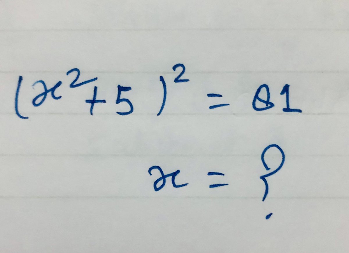mathtech789's tweet photo. (x^2+5)^2=81
x=? https://t.co/crDSitBNtt