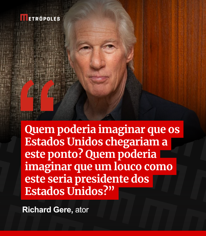 Metropoles's tweet photo. ➡️ Richard Gere detona Donald Trump e diz que ele “destruiu” os EUA https://t.co/j6dhlmOo52