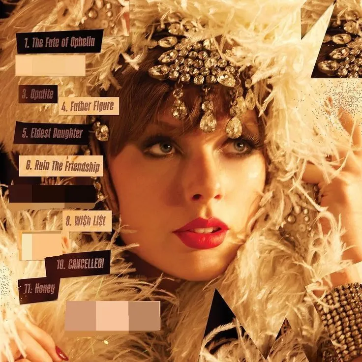 LalalalAala2212's tweet photo. 🚨The Life of a Showgirl ELIMINATION GAME  🚨 - Round 5

ELIMINATED: Elizabeth Taylor

Rules:  
1. You may only vote for ONE TLOAS song by commenting after every day the songs with the least number of votes will be out
2. ALWAYS Refer to the image to see what songs are still left.
3. Votes roll over from previous rounds!