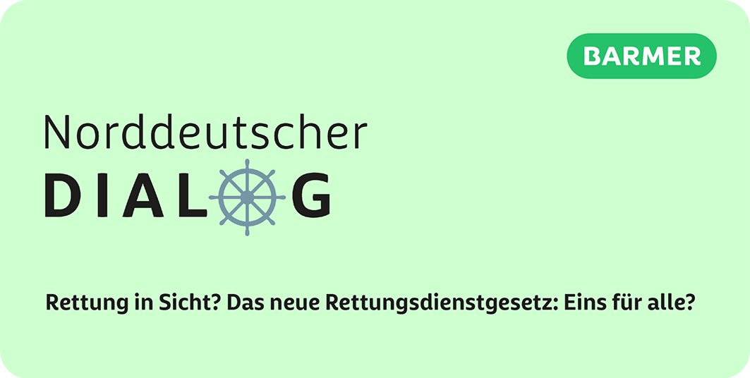 BARMER_SH's tweet photo. Beim Norddeutschen Dialog 2026 der @BARMER_SH geht es um das neue Rettungsdienstgesetz.
Es diskutieren u. a. Ministerin Prof. Dr. Kerstin von der Decken, BARMER-Chef Prof. Dr. Christoph Straub,  IRUN-Direktor Prof. Dr. Jan-Thorsten Gräsner, KVSH-Vorstand Alexander Paquet #NDD26 https://t.co/X00Uw0pixF