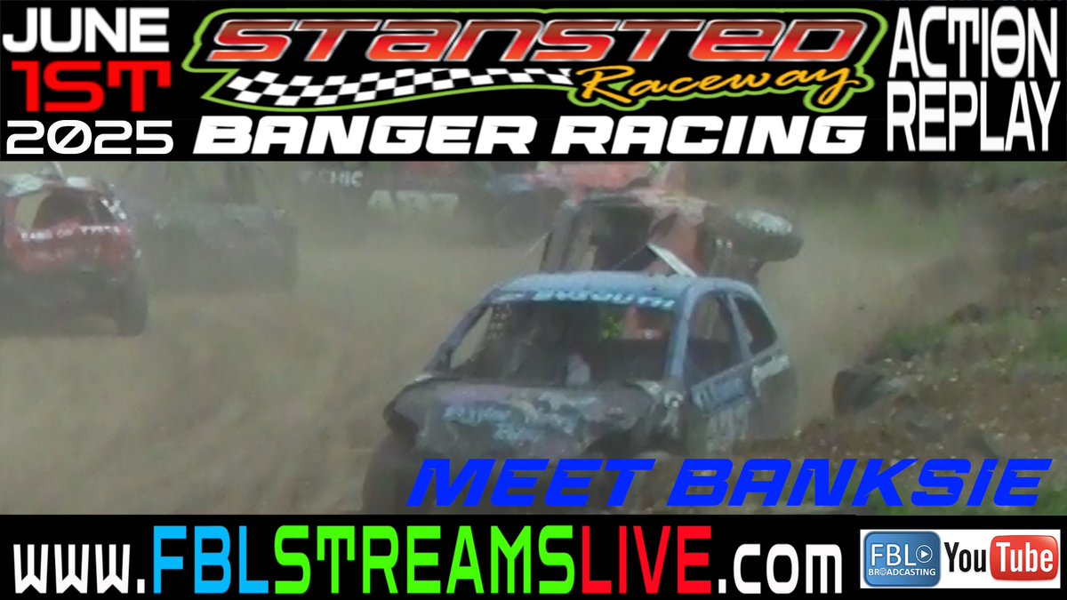 FBLbroadcasting's tweet photo. AVAILABLE to the PUBLIC NOW!! Stansted Raceway. Banger Racing. MEET BANKSIE Action Replay. 01/06/25. Think of your driving line and then you meet the BANK!!! https://t.co/dnQbebNs4i
#fbl #FBLBroadcasting #flbsport #fblbangerracing #FBLStreamLive #StanstedRaceway #BangerRacing https://t.co/Wl6Mac27Gn