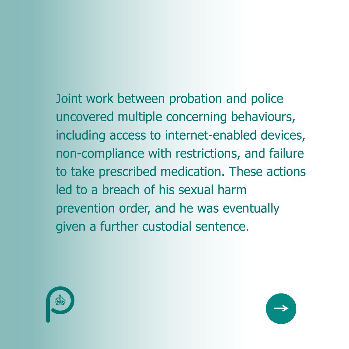 HMIProbation's tweet photo. This week we’re highlighting effective examples of MAPPA in practice. This case demonstrates how Level 2 MAPPA adds value when risks cannot be managed at a lower level. It demonstrates highly effective joint working, appropriately overseen by MAPPA, to prevent further offending. https://t.co/Yiivx7j66l