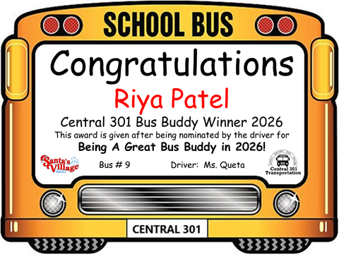 Central301's tweet photo. One final Bus Buddy celebration for the school year! 🚌🎉

Plus, one student was named the 2026 Central 301 Bus Buddy Winner of the Year and earned a special surprise — tickets to Santa’s Village! 🎡

📖 Read more: https://t.co/qAQTLtgZzL

#WeAreCentral 🚀 https://t.co/F1bLsYjMY5