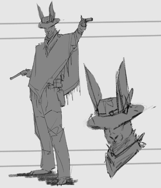 furalicious2's tweet photo. Rabbit outlaw sketch https://t.co/vXufrCFKnm