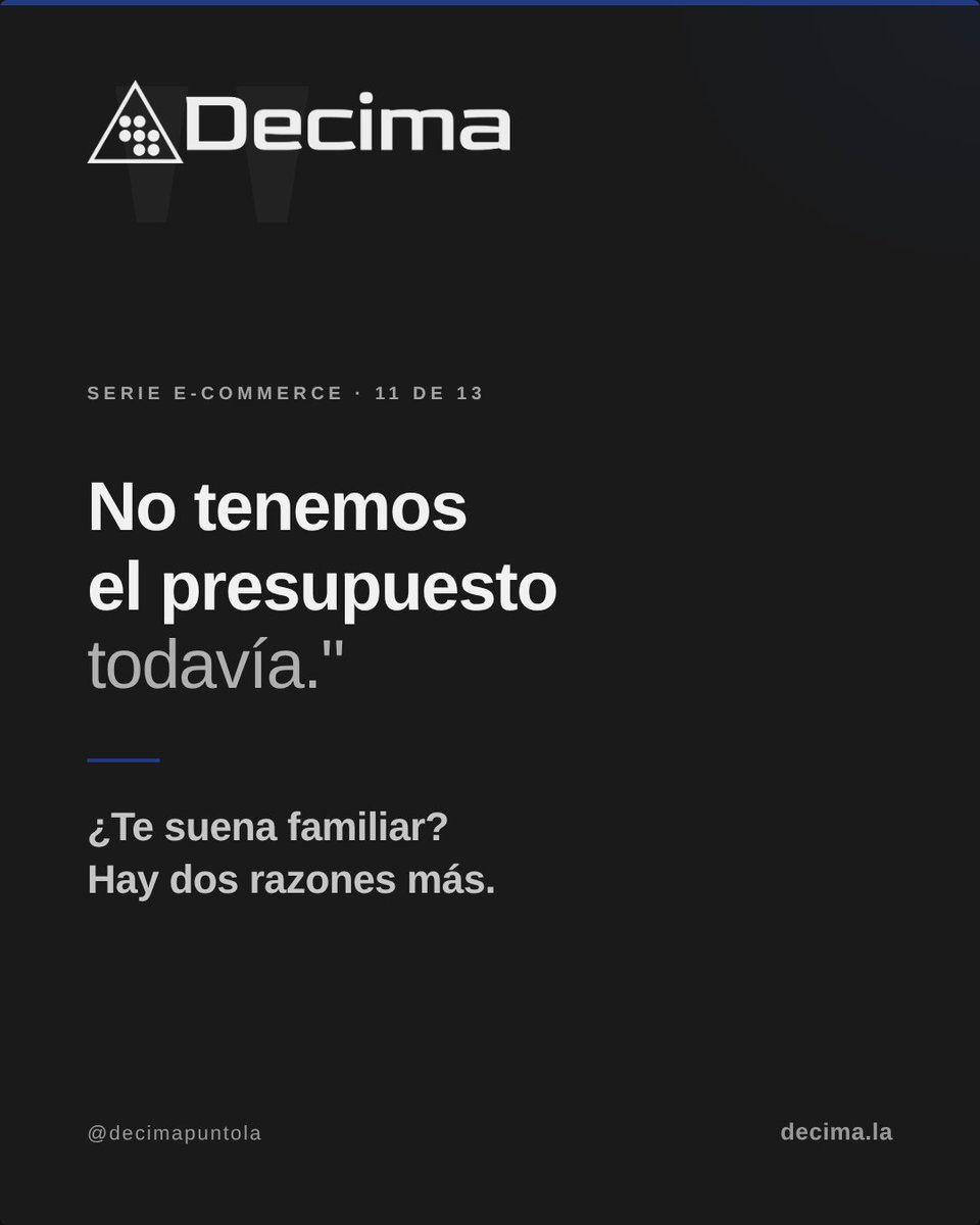 mgall3gos's tweet photo. La conversación sobre ecommerce tiene tres frenos que aparecen siempre.

No importa el sector. No importa el tamaño del negocio. Aparecen. Hilo 🧵👇 https://t.co/dO55IuaXvk