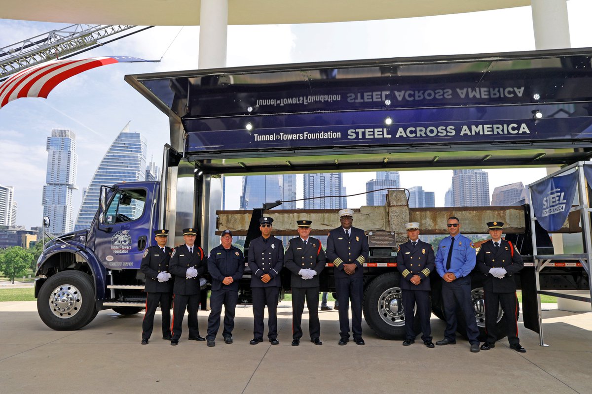 Tunnel2Towers's tweet photo. Austin showed up in a big way. As part of the Steel Across America tour, the 9/11 WTC steel stopped at the @longcenter, a place that has long brought people together through arts, culture, and community. Yesterday, it also became a place of 9/11 remembrance.

Thank you to everyone who joined us, shared their stories, and helped honor the promise to #NeverForget.