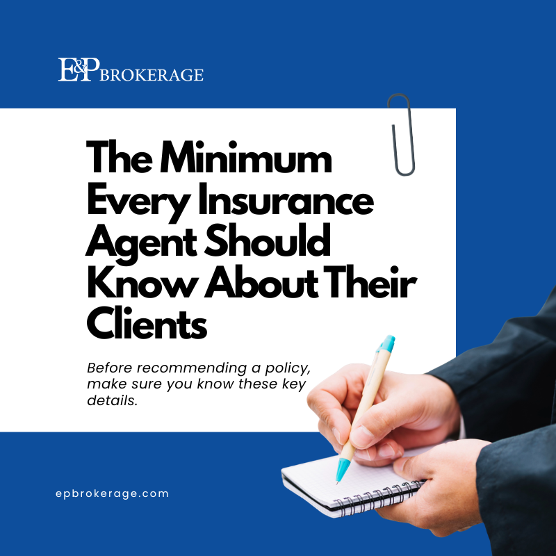 epbrokerage's tweet photo. What is the first question you ask during a life insurance consultation?

Make sure you know:
 ✔️ Their family situation
 ✔️ Their financial goals
 ✔️ Their budget and existing coverage

#InsuranceAgent #LifeInsuranceAgent #epbrokerage https://t.co/jv34e36jqE