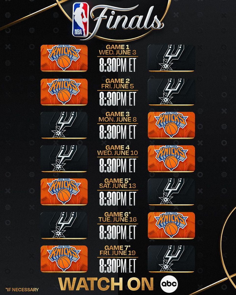 MySummerLair's tweet photo. Yo...This Is It: 
1 team is 4 wins away from claiming an #NBA Championship.

Knicks are formidable but are they inevitable?

That’s the inspiring beauty of sports...a complete disregard of the odds.

One Shall Stand; One Shall Fall. #BallorFall https://t.co/pxKbyphXOH
