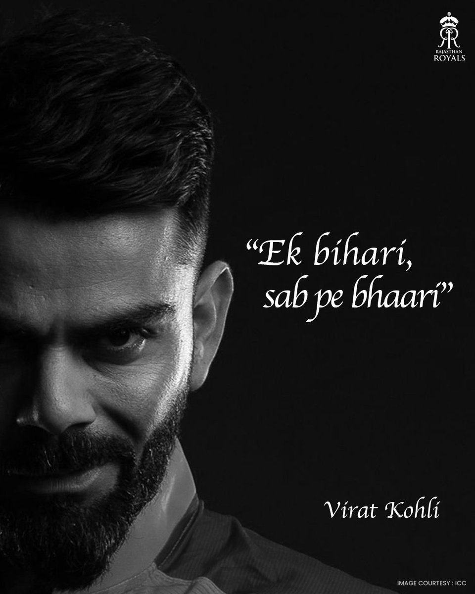 ImTanujSingh's tweet photo. RAJASTHAN ROYALS POSTER FOR VIRAT KOHLI'S COMMENT FOR VAIBHAV SURYAVANSHI. 🐐🌟 https://t.co/GD3YVV5mvd