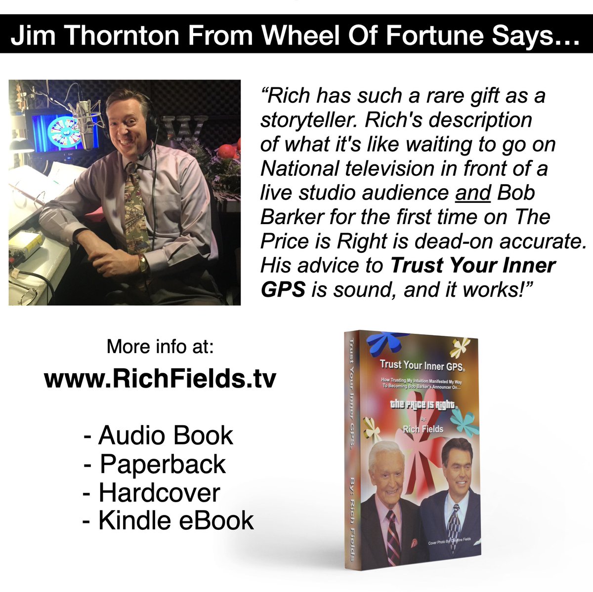 iRichFields's tweet photo. God bless my buddy, Jim Thornton from Wheel Of Fortune. Thank you for your kind words, Jim. https://t.co/8cV0RYH32o https://t.co/j9dNASo2tu