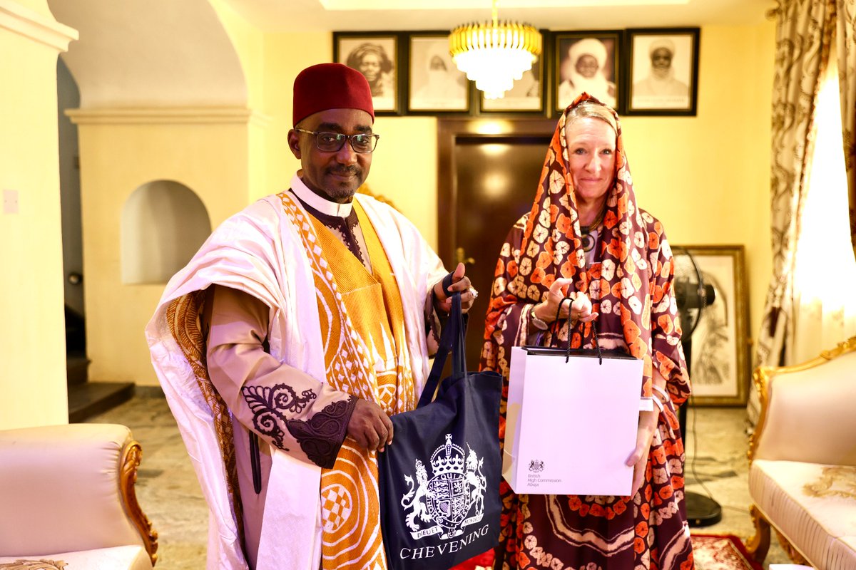gillleverobe's tweet photo. A real privilege to be welcomed by His Highness Ahmed Nuhu Bamalli, the 19th Emir of @Zazzau_Emirate, and Her Highness Hajiya Mairo A. Bamalli and to witness the spectacular Zaria Durbar, a vibrant celebration of history and tradition. https://t.co/oBDF0mS5g1