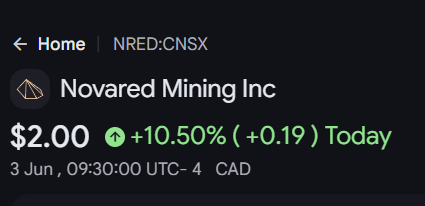 katymatute's tweet photo. Copper is no longer just a price chart. It is power, defense, AI capacity and supply-chain security in one metal

That is why NovaRed Mining Inc CSE: $NRED moving +10.50% to C$2.00 catches my attention. The bigger copper story keeps expanding. Phil Ehr said copper connects national security and economic security because the same metal supports grids, drones, ships, radar, missile guidance, AI data centers, homes and EVs

The NovaRed numbers already prove the market can re-rate this theme violently. The stock rose from C$0.05 on April 9, 2025 to C$2.33 on May 8, 2026, roughly 3,760% in less than a year. That turned a theoretical $25,000 into nearly $965,000 at the high

Wilmac is the core asset: 16,078 ha in British Columbia, 70% option, Quesnel porphyry belt, approximately 10 km west of Copper Mountain. The company plans around C$1.5M in 2026 exploration work

My read: copper security + BC jurisdiction + junior torque keeps $NRED worth watching

I see it, not forcing it