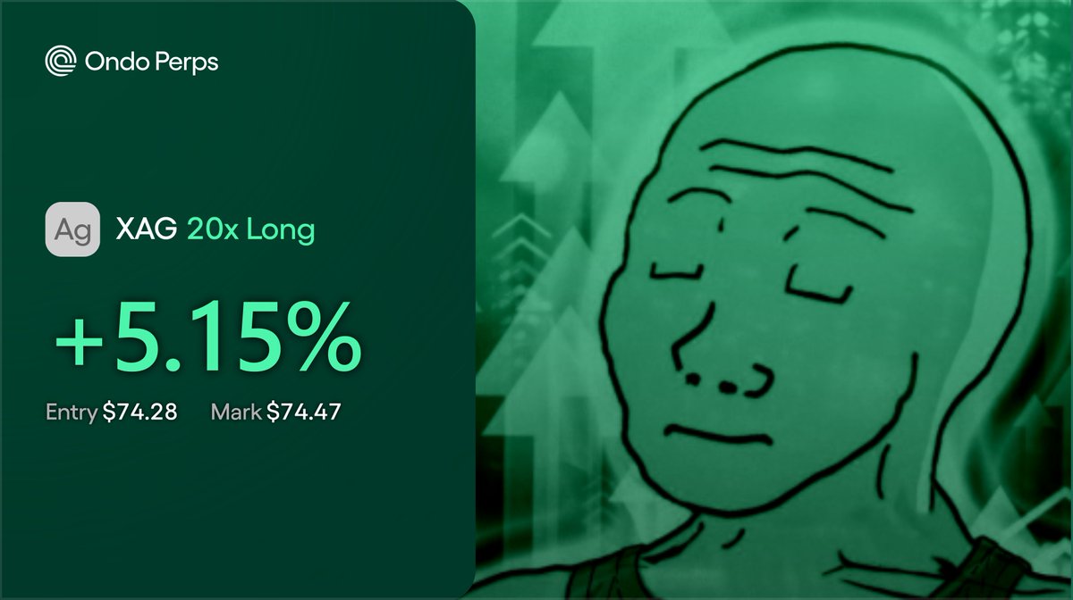 stacy_muur's tweet photo. I waited a while to try out the new @OndoPerps platform.

I'm not the best trader out there, so this was a lucky one. My attention is actually elsewhere.

For example, the fact that I'm able to use NVDA as collateral to long oil.

By now, I'm used to seeing stocks just sitting idly in my brokerage account. On Ondo Perps, I have the option to use those same stocks as collateral on a perp trade.

Here are some interesting setups I was able to do:

→ Long gold (XAU) at 20x using AAPL as collateral
→ Short the S&P 500 while holding NVDA
→ Long oil with MSFT as margin

Beyond these unique core features, it’s also a great opportunity to start earning points before the platform gets more crowded. It's super early at the moment, as the "Points" tab is still grayed out.

Beta access is still invite-only.

If you want to try it out, you'll get discounted fees by using my link: https://t.co/U9TtIT2Gcf