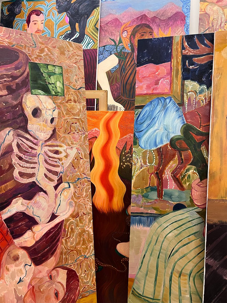 fora_artspace's tweet photo. Earlier this May, we visited the studio of Rusudan Khizanishvili in Tbilisi. Known for her powerful paintings exploring mythology, memory, and transformation, she represented Georgia at the Venice Biennale in 2015. Studio feature coming soon https://t.co/ast4qQF6Ky. https://t.co/PbQ8ycgq84