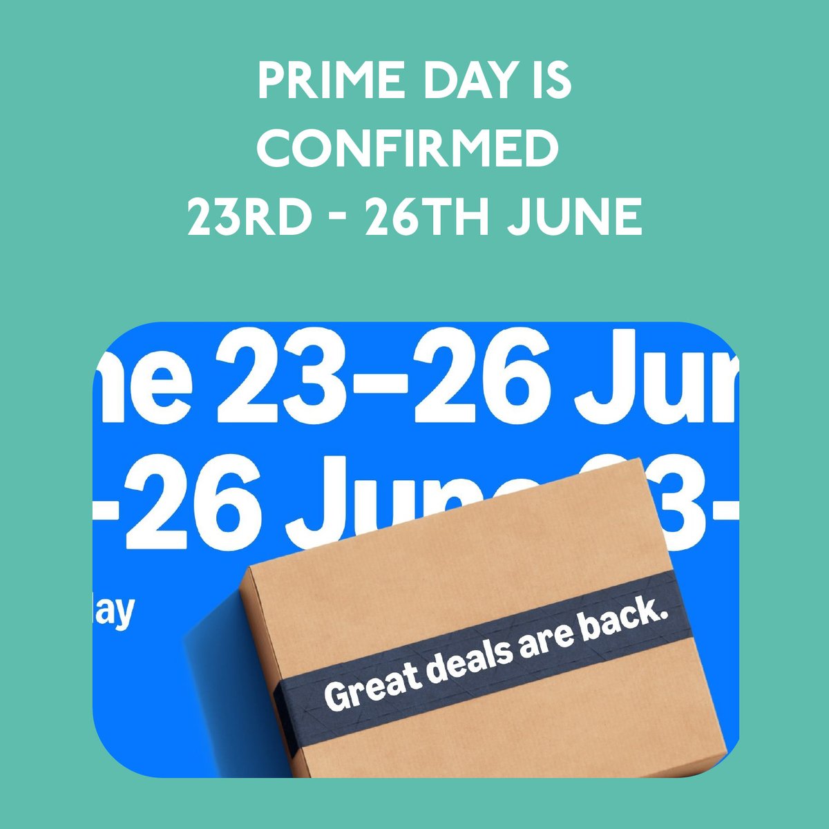 17VerdeLtd's tweet photo. 📢 Prime Day 2026 has officially been announced for 23–26 June.

Last year was Amazon's biggest Prime Day ever, with record-breaking sales &amp; over 200 million items sold by independent sellers.

Mark your calendars. The planning starts now. 
#PrimeDay #Amazon #Ecommerce #17VERDE https://t.co/5dToxWbvPy